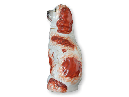 Antique Red & White Staffordshire Dog