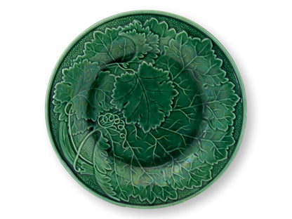 English Green Majolica Plates, S/4