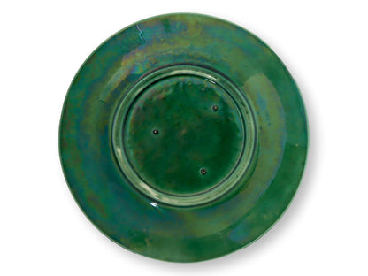 English Green Majolica Plates, S/4