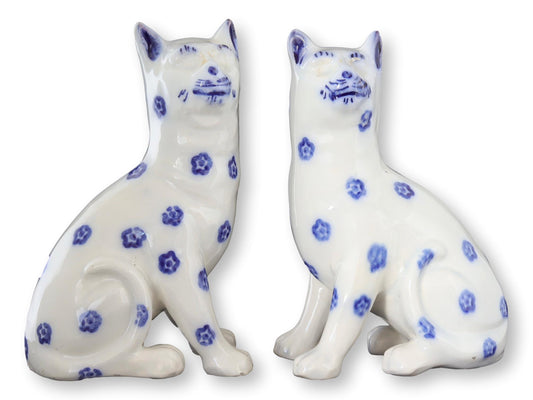 Antique French Porcelain Emile Galle Style Cats