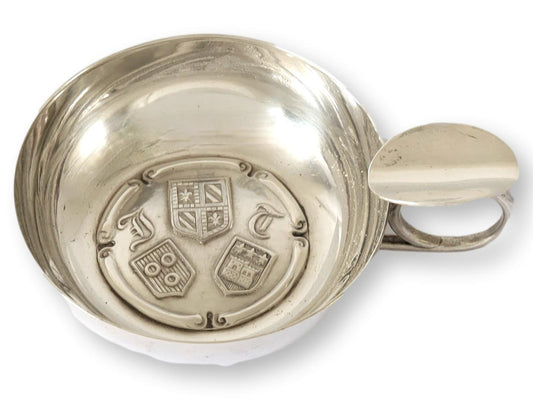 Midcentury French Silverplate Wine Taster (Tastevin) – Bourgogne Thorin