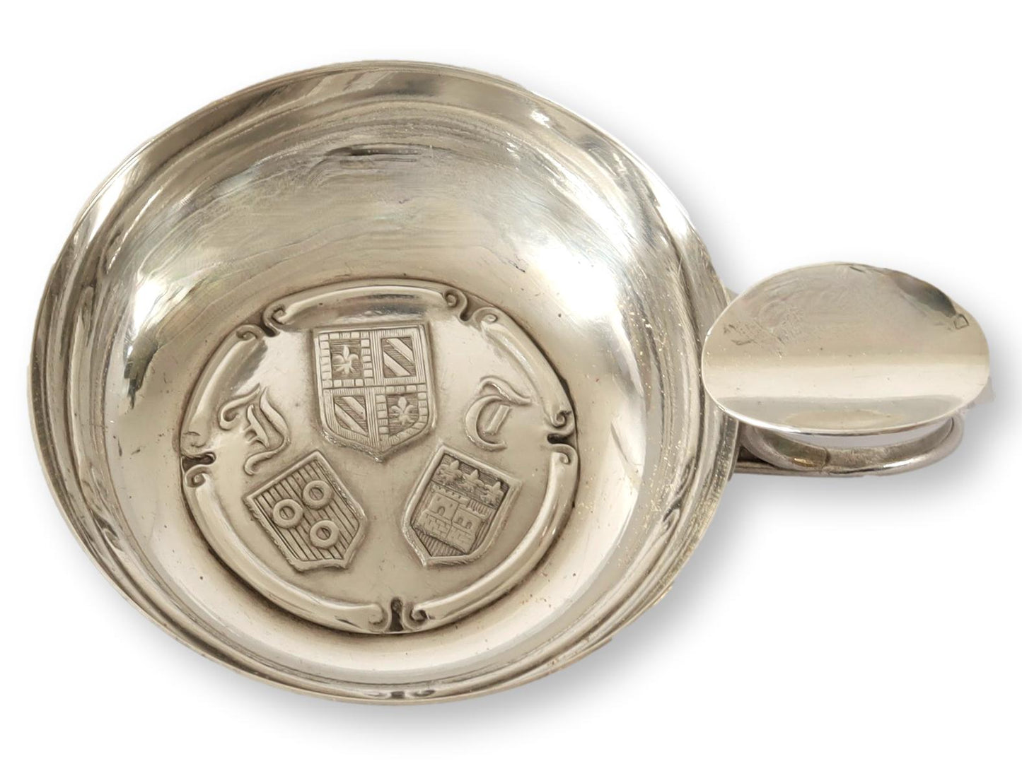 Midcentury French Silverplate Wine Taster (Tastevin) – Bourgogne Thorin
