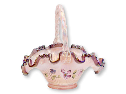 Fenton Morning Glory Humming Bird Basket