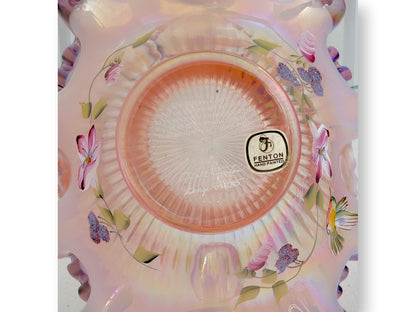 Fenton Morning Glory Humming Bird Basket