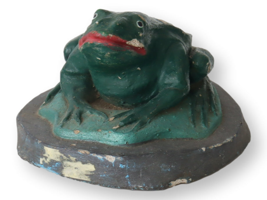 Midcentury Decorative Cement English Garden Frog