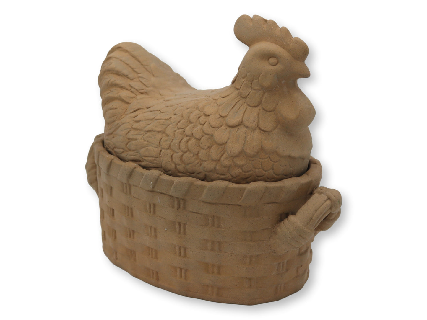 French Bisque Terracotta Hen Tureen