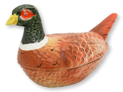 French Majolica Pheasant Pâté Tureen