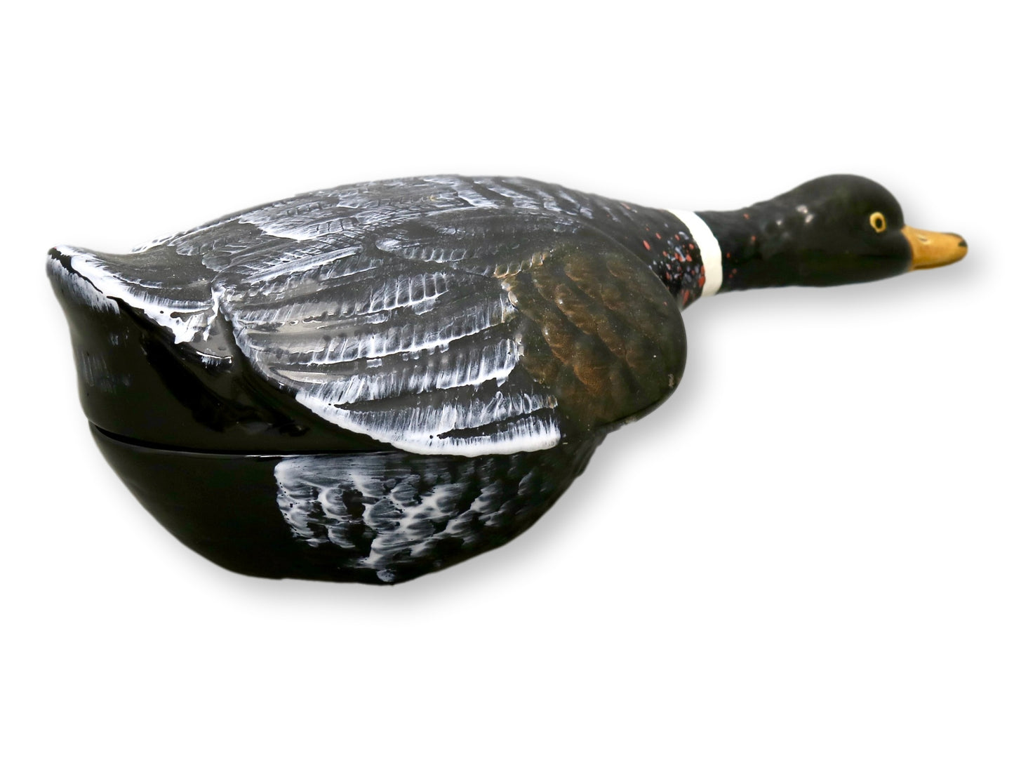 French Majolica Duck Pâté Serving Dish