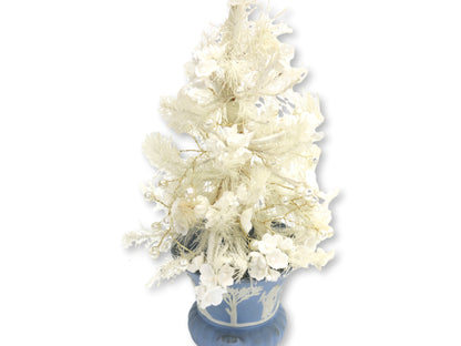 1970s Wedgwood Pot w/ Bottle Brush Tree