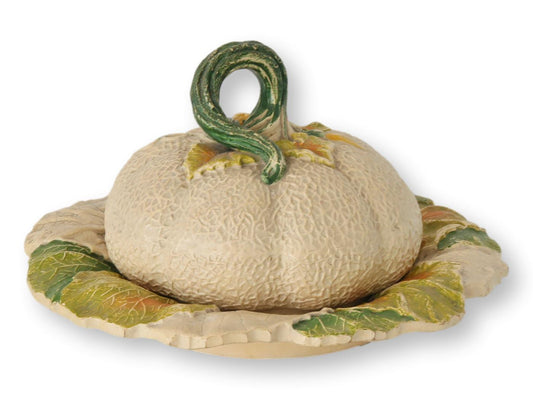 Antique English Pumpkin Serving Dish