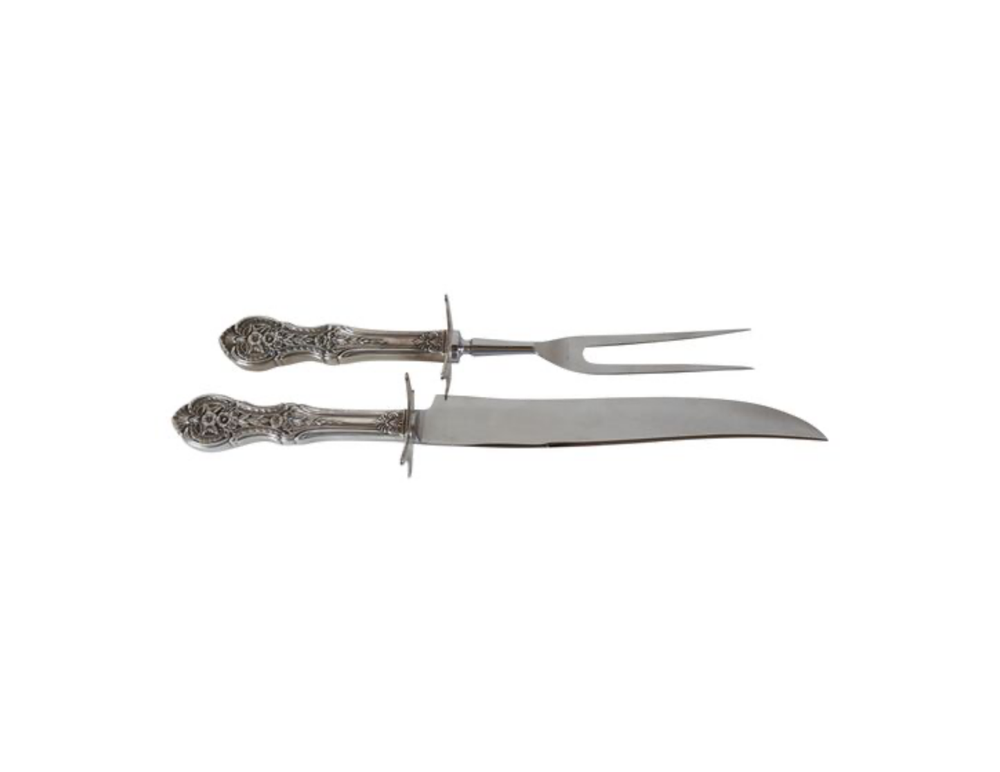 1920s Sterling Handle Carving Set- 2 Pieces