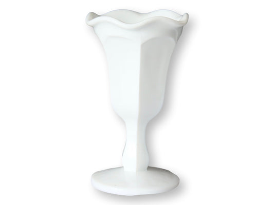 Vintage Milk Glass Parfait / Water Goblets - Set of Six