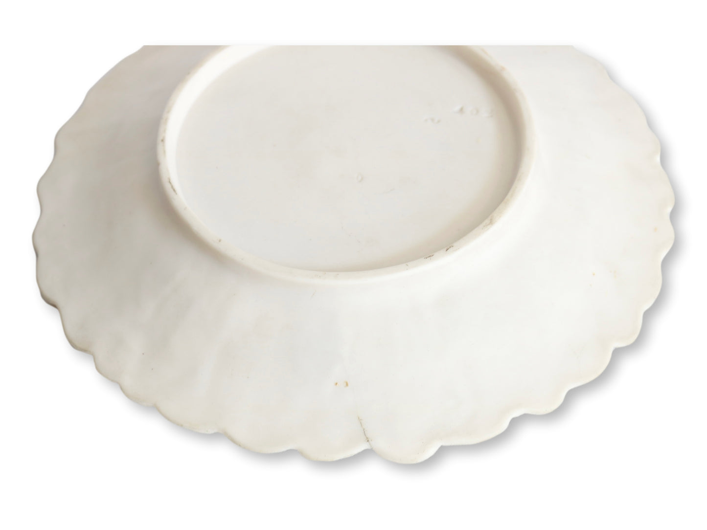 Antique Parian Butter Tub & Tray