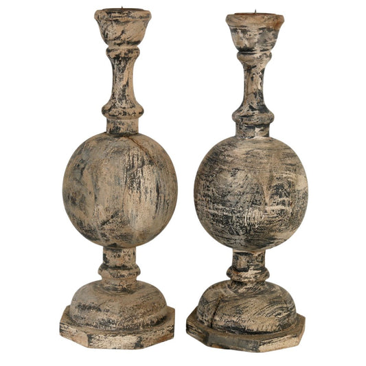 Antique Architectural Candle Holders, Pr