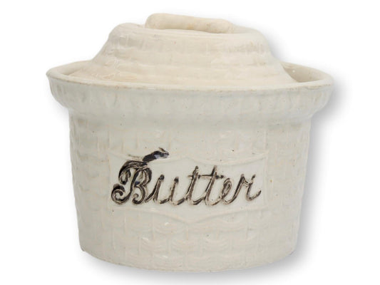 Antique English Ironstone Butter Tub