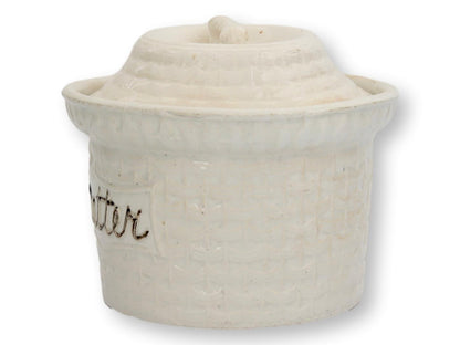 Antique English Ironstone Butter Tub