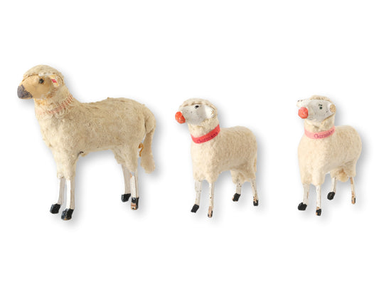 1940s German Matchstick-Leg Sheep Trio