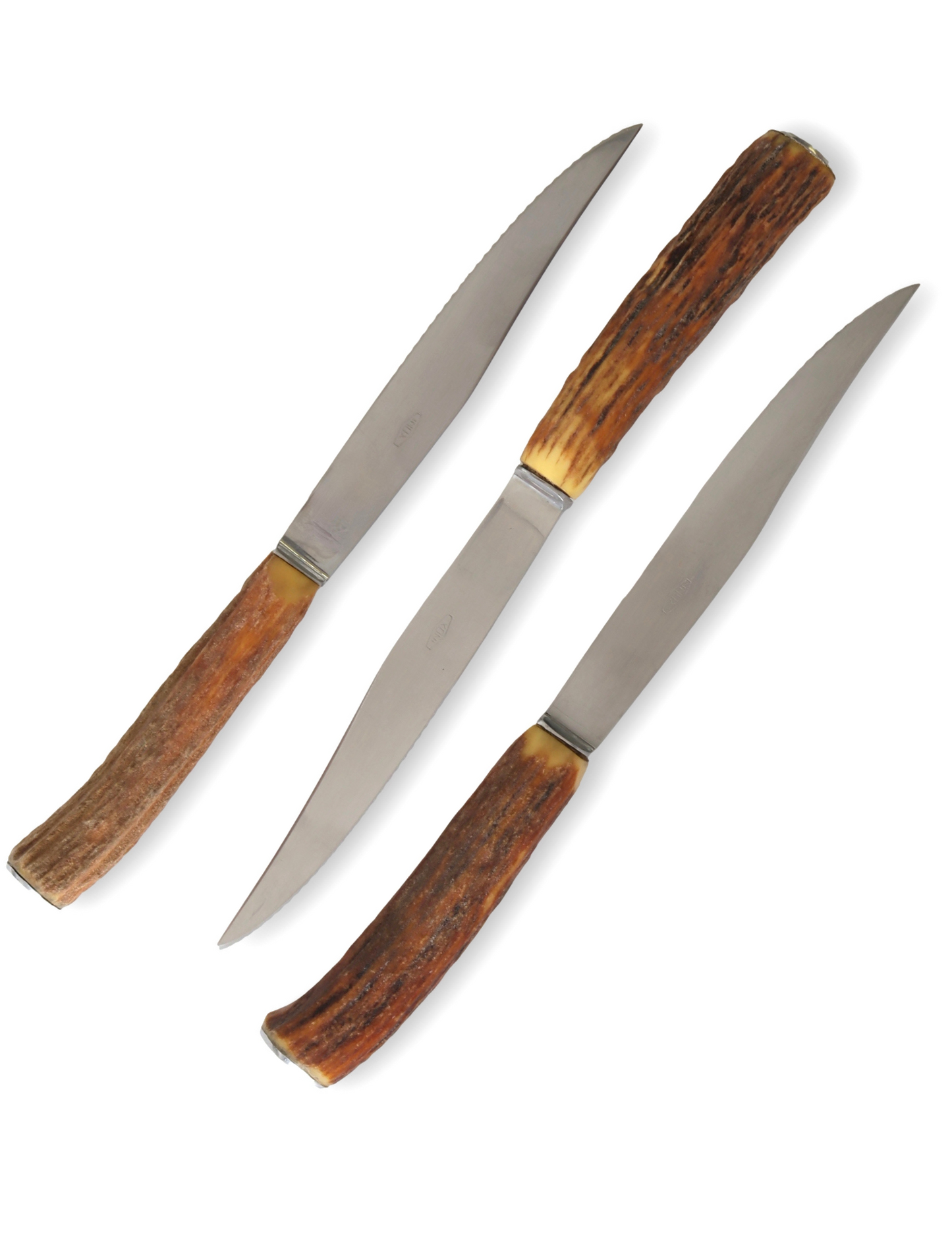 Midcentury French Horn-Handle Steak Knives | Set of 12