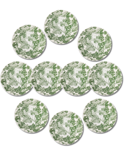 Quadrifoglio Ceramica La Primula Dinner Plates, Set of 10