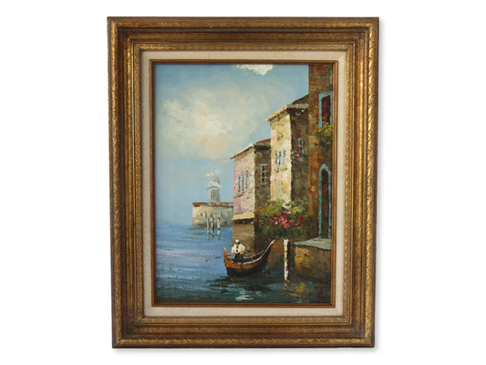 Midcentury Venice Oil Painting