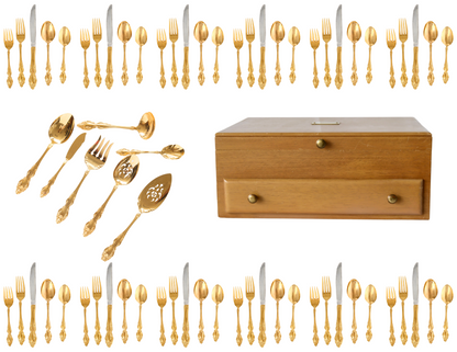 Oneida Rogers 1881 Gold Plate Cutlery, Service for 12