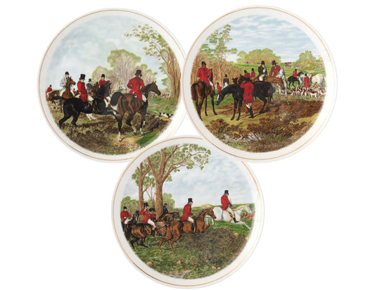 1960s J.F. Herring Sen. 'Famous Hunting Scenes' Plates, Set of 3