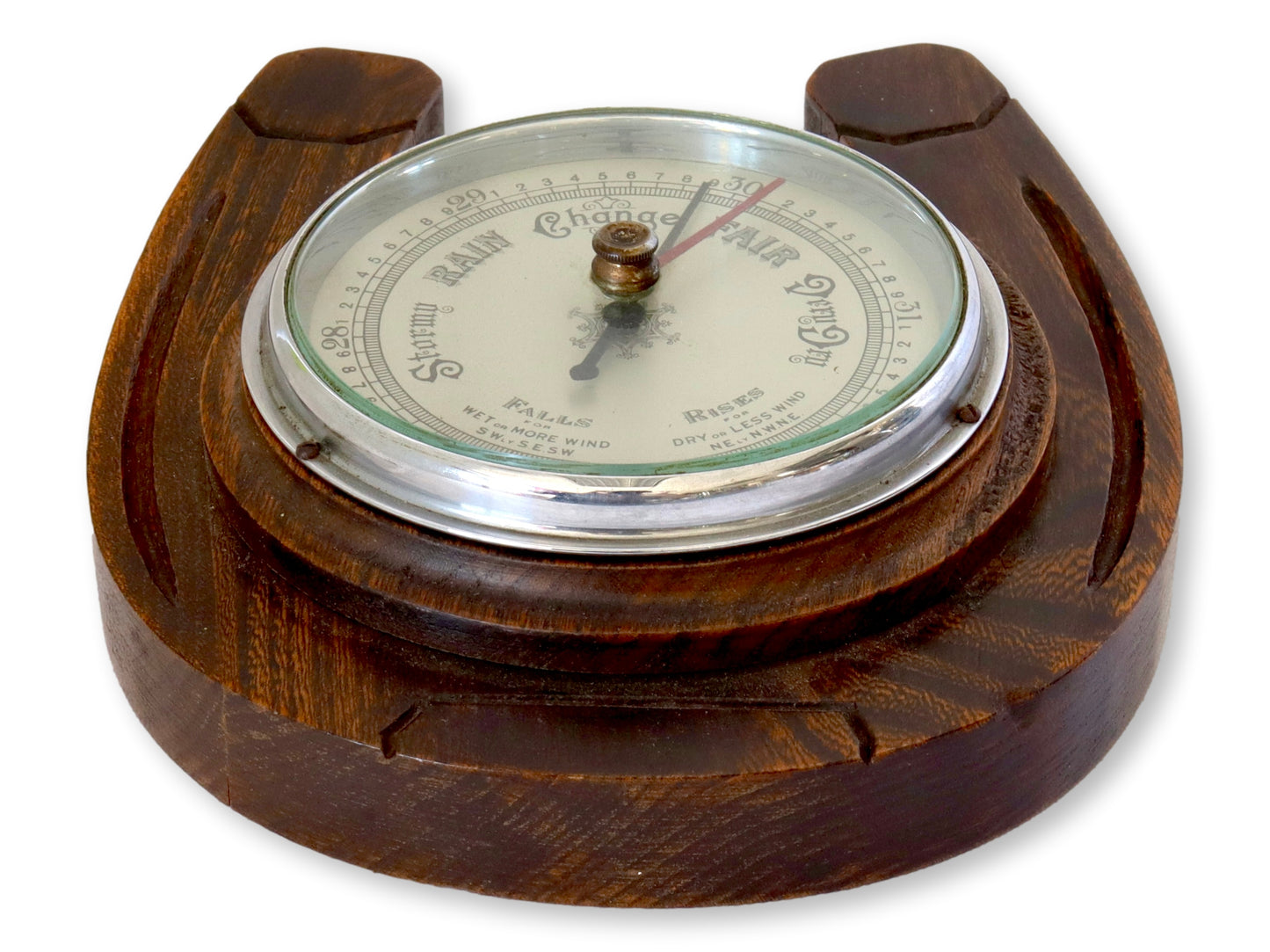 English 'Horseshoe' Wall Mount Barometer