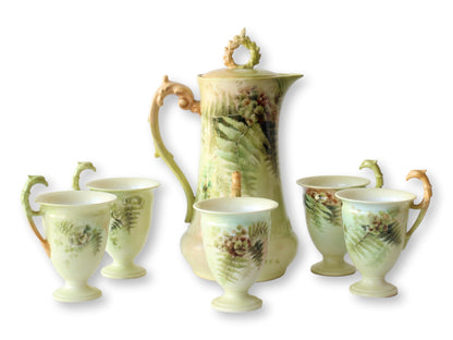 Antique Limoges Hot Chocolate Set