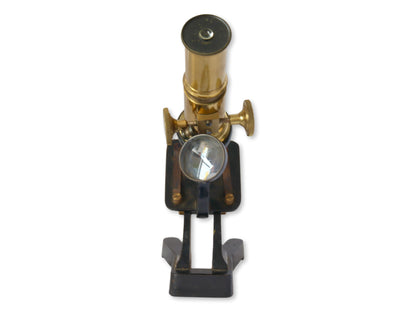 19th-C. English Victorian Brass Student Model Microscope