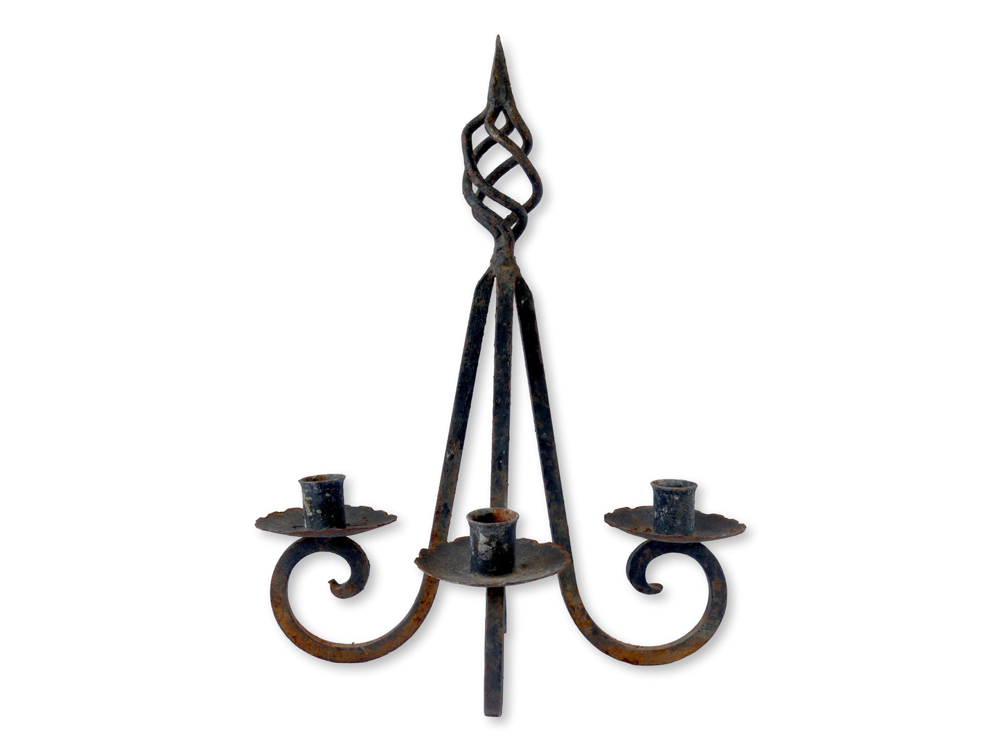 Early California Wrought Iron Candelabra