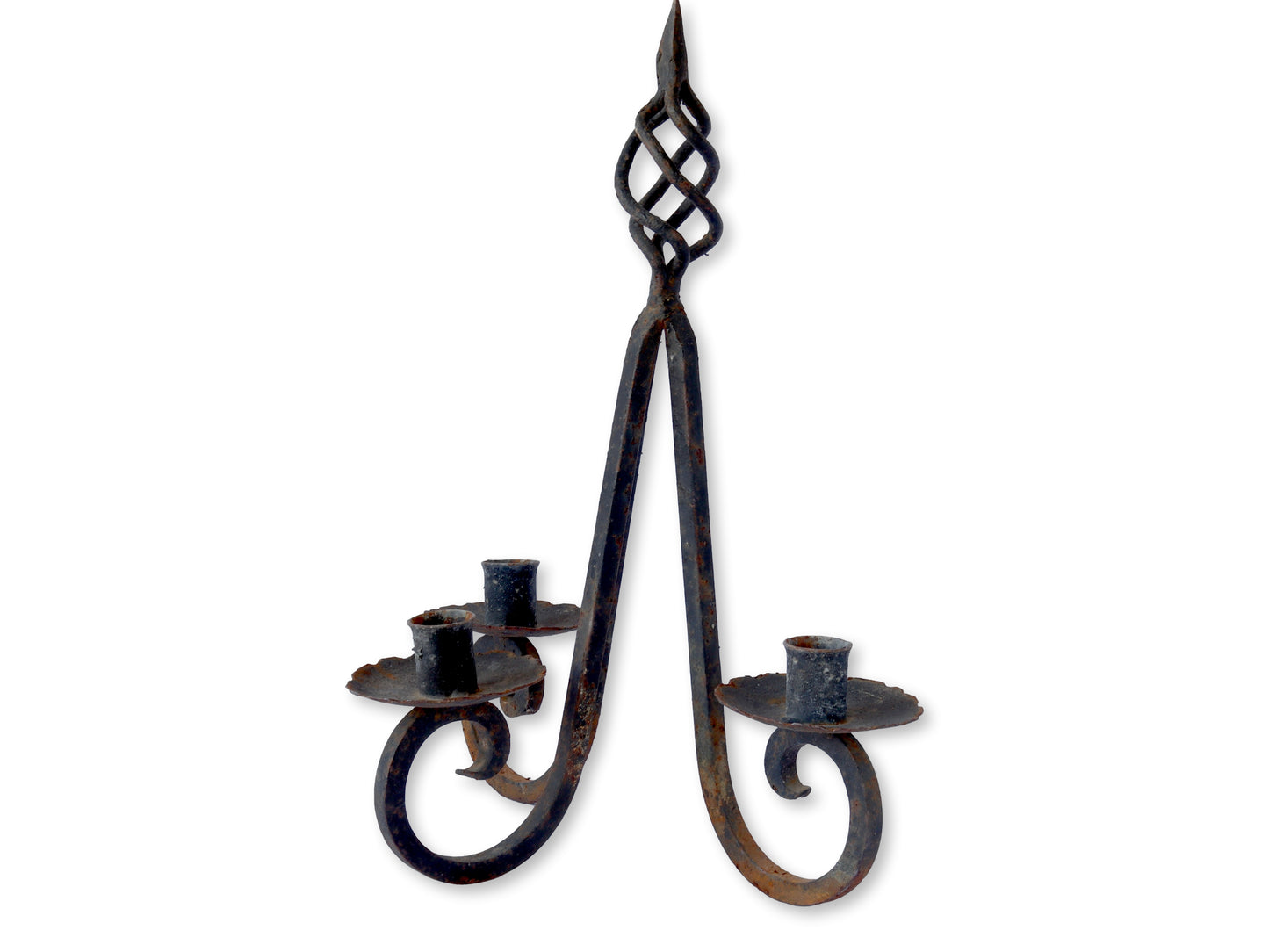 Early California Wrought Iron Candelabra