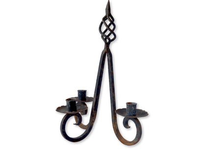 Early California Wrought Iron Candelabra