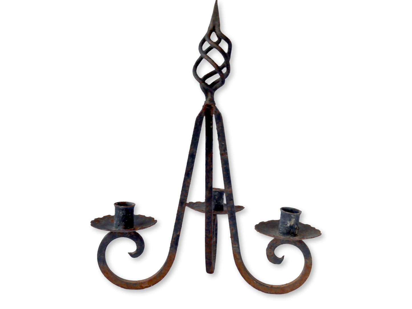 Early California Wrought Iron Candelabra