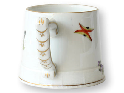 Large Hand-Painted Floral Herend Porcelain Mug