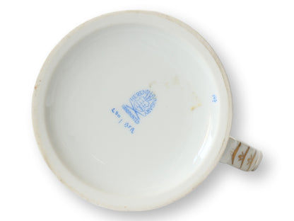 Large Hand-Painted Floral Herend Porcelain Mug