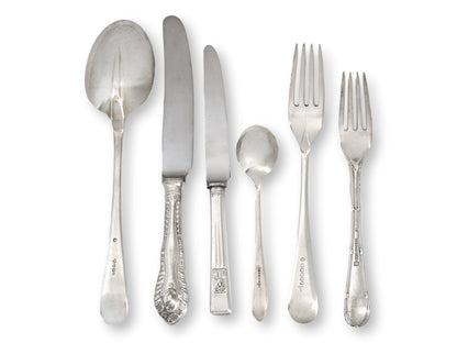 Mixed English Flatware w/ Service for 6