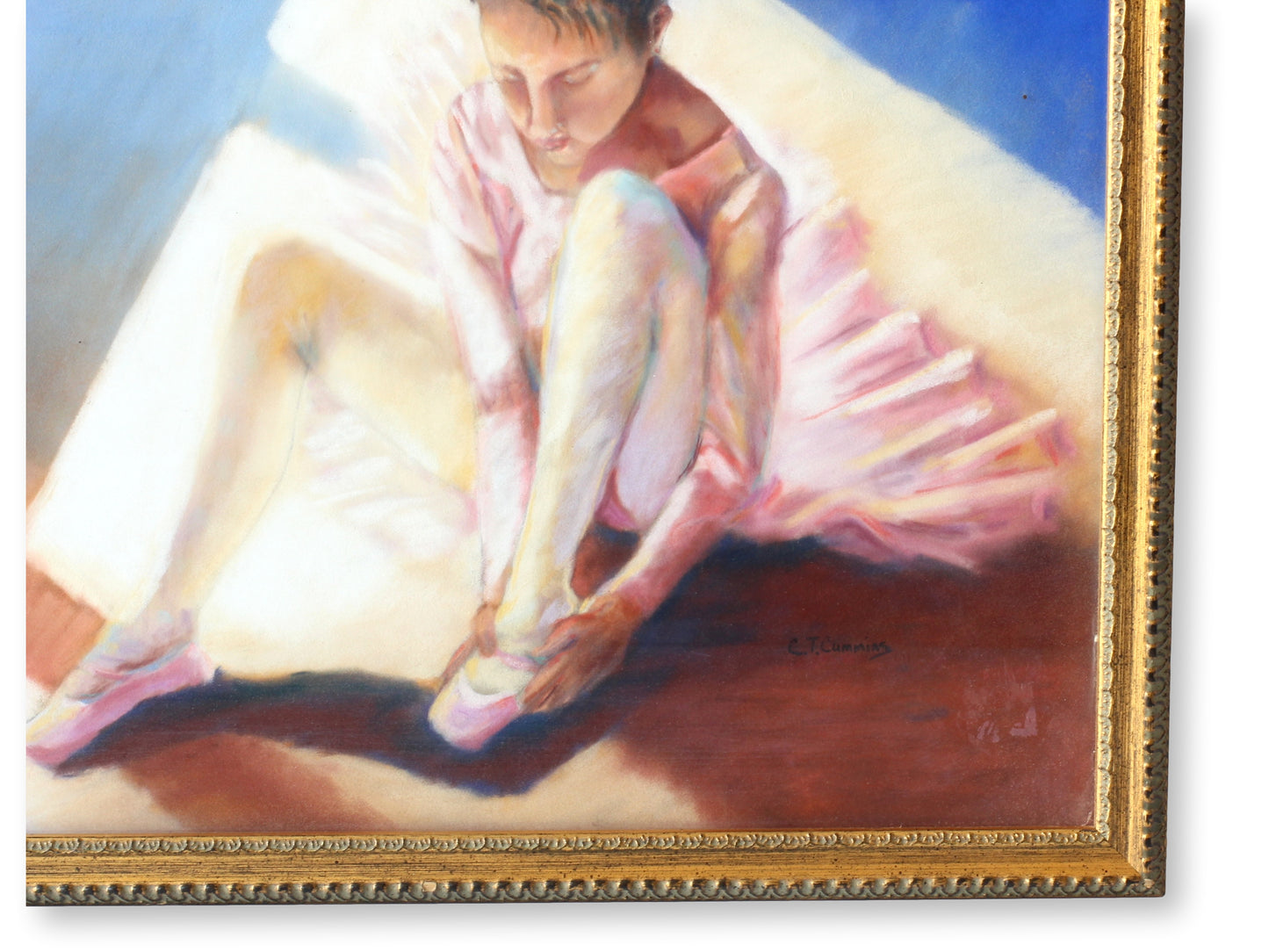 Signed Framed Pastel "Ballerina"