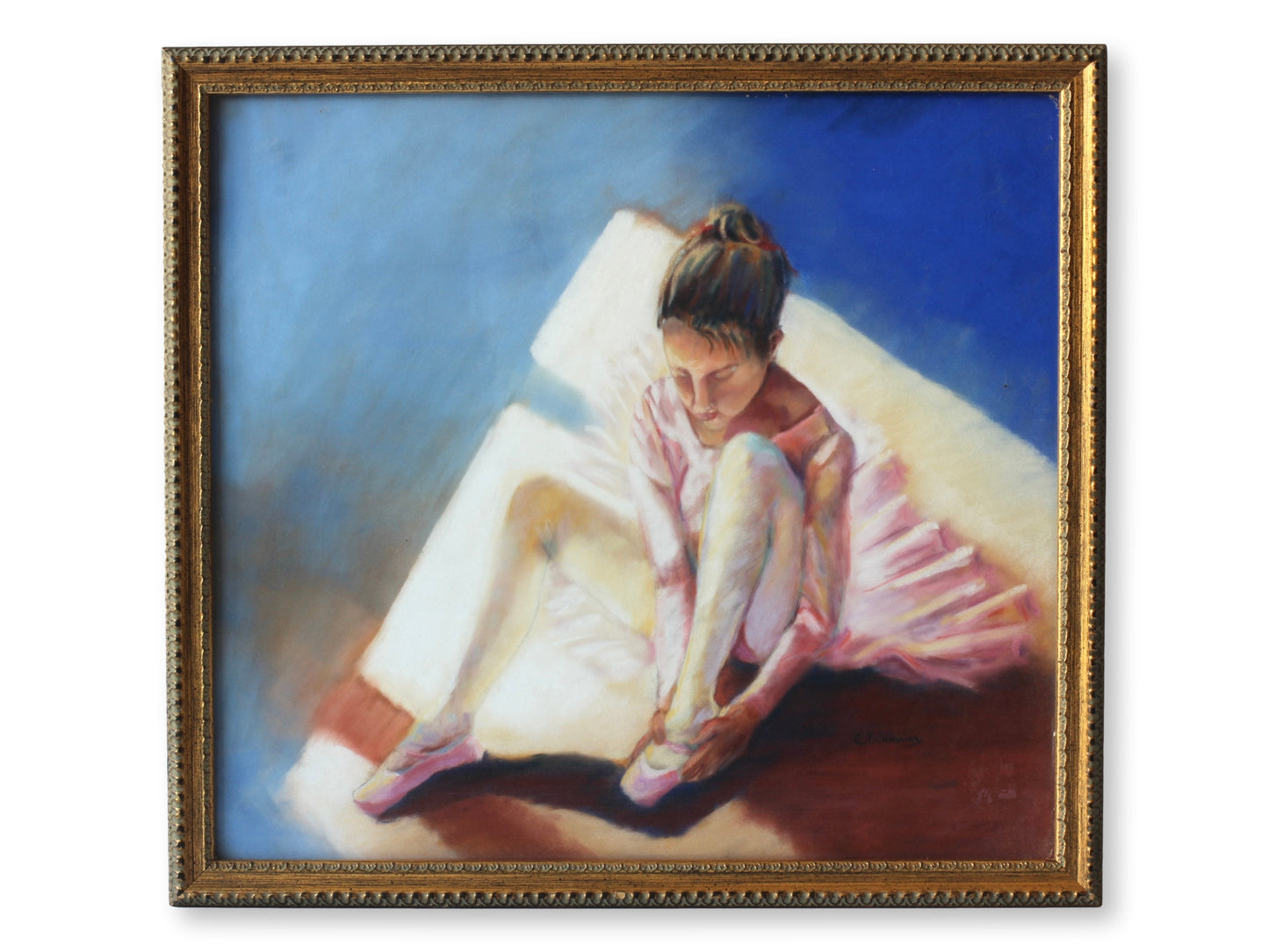 Signed Framed Pastel "Ballerina"