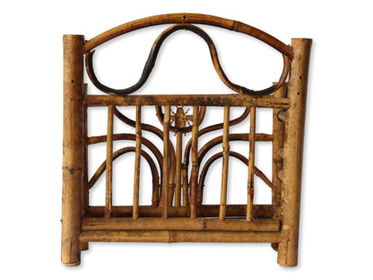 French Bamboo Letter Holder w/Brass Bee