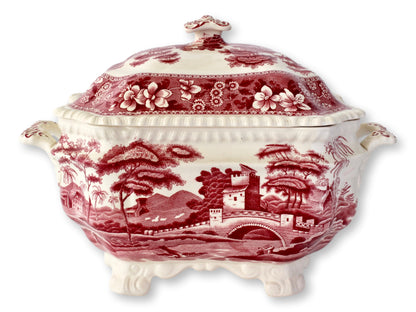 Rare Antique English Spode's Tower Pattern Soup Tureen