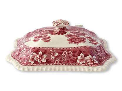 Rare Antique English Spode's Tower Pattern Soup Tureen