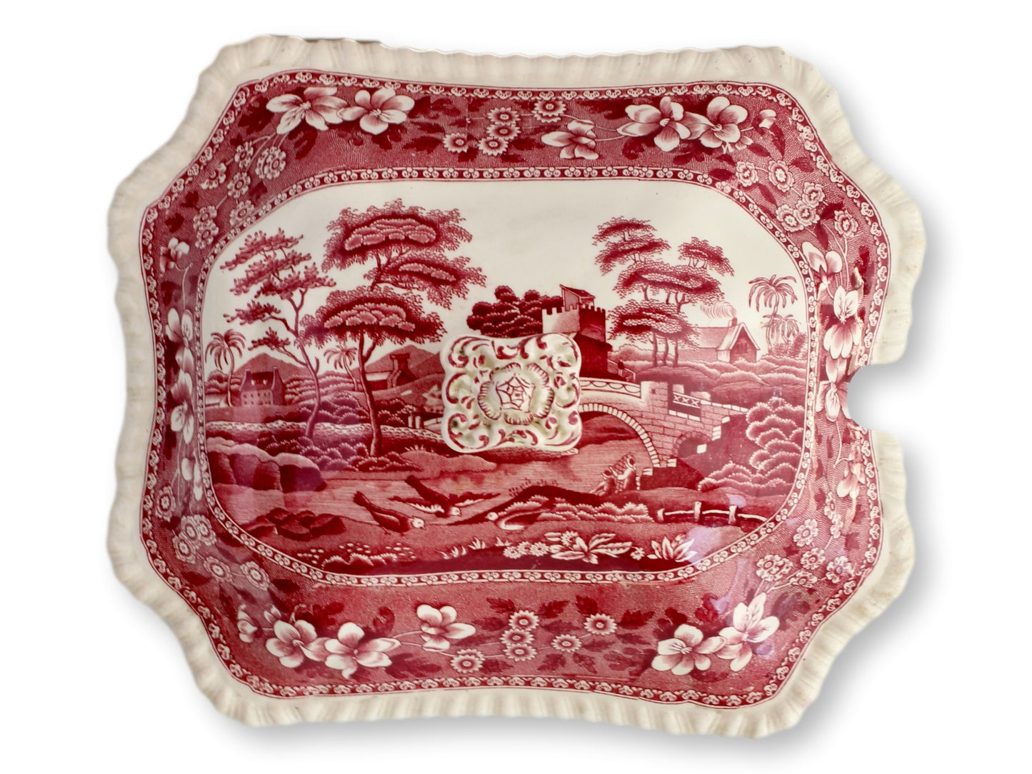 Rare Antique English Spode's Tower Pattern Soup Tureen