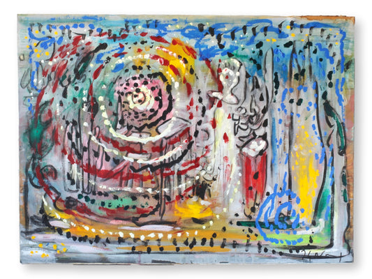 French Abstract Expressionist Oil Painting