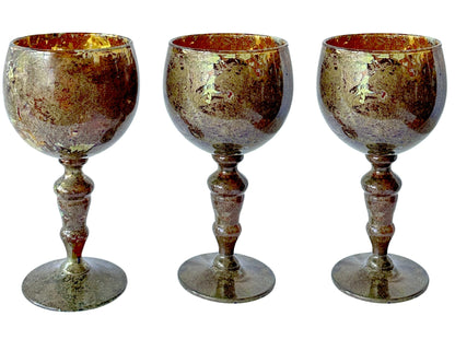 Neiman Marcus Moss Agate Art Glass Beverage Set