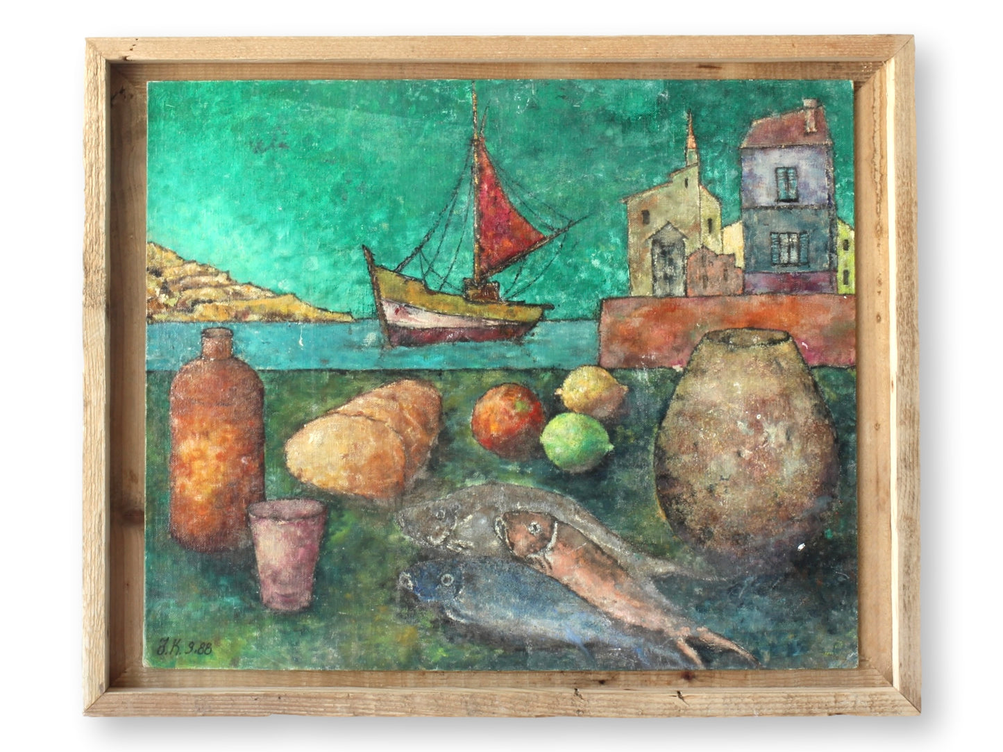 Vintage French Maritime Still Life Painting