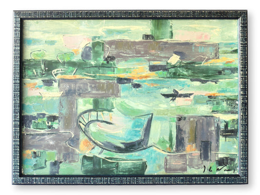 Midcentury French Abstract Landscape