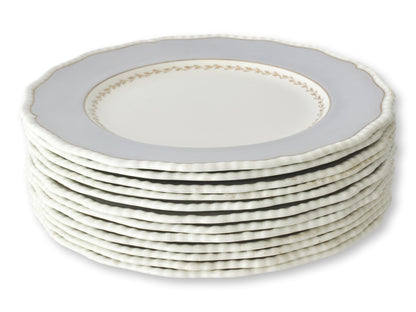 Royal Doulton Ventura Gray Dinner Plates, S/12