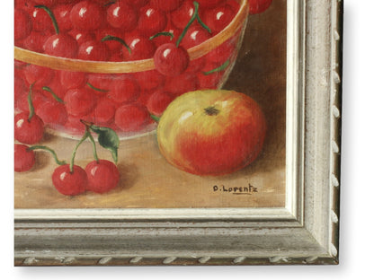 Midcentury French Still Life w/ Cherries