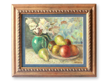 Midcentury French Still Life w/ Fruit