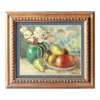 Midcentury French Still Life w/ Fruit